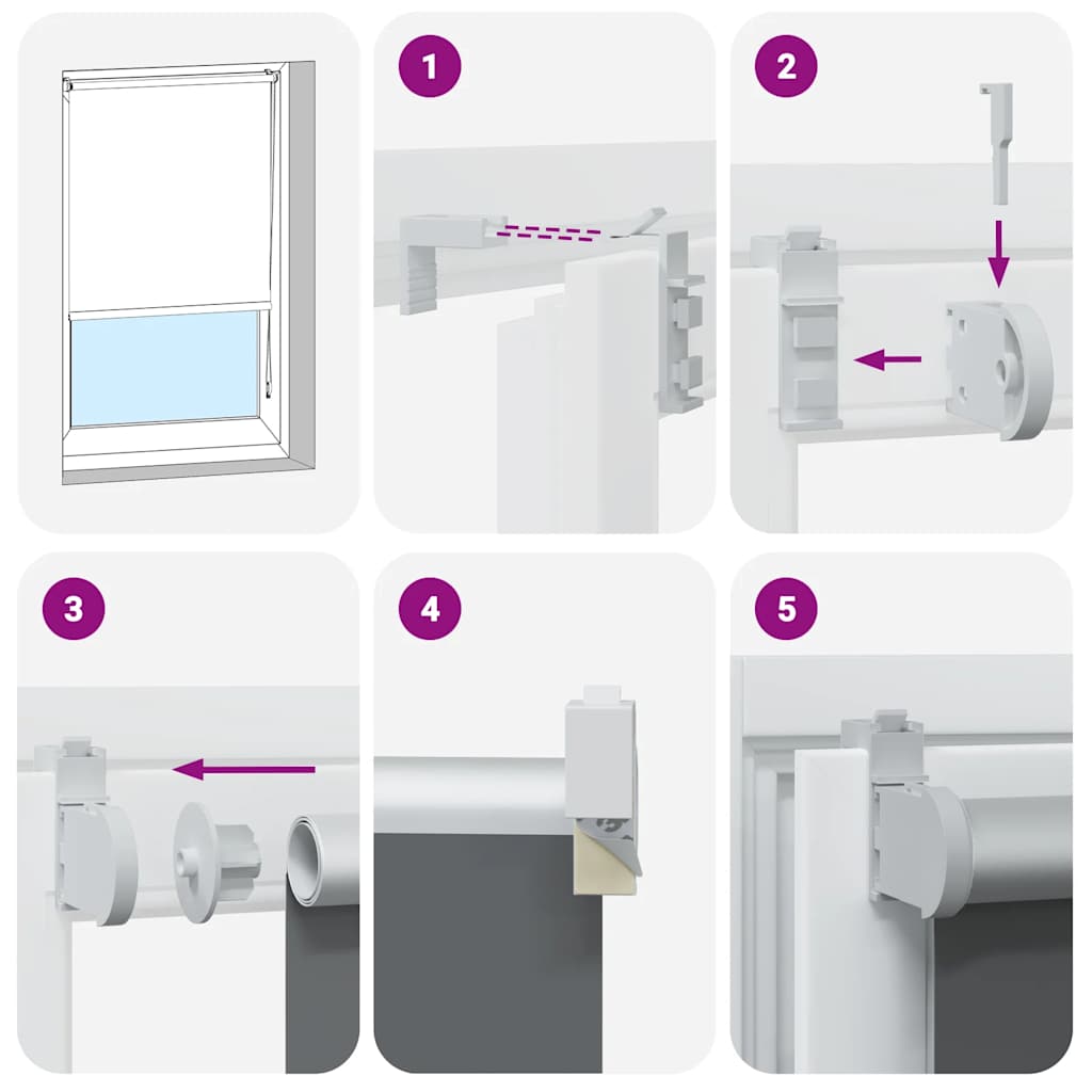 Verdunkelungsrollo Schwarz 140x150 cm Stoffbreite 136,6 cm