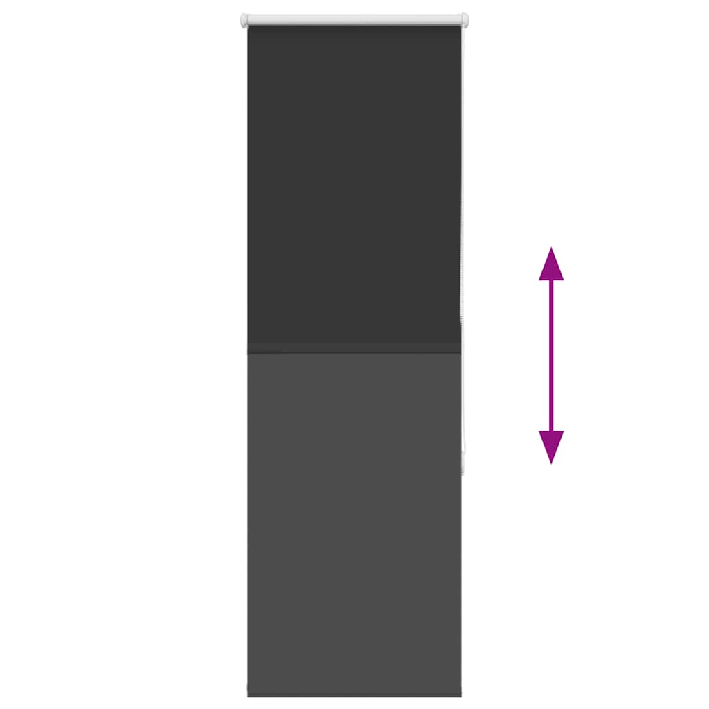 vidaXL Verdunkelungsrollo Schwarz 40x175 cm Stoffbreite 35,7 cm