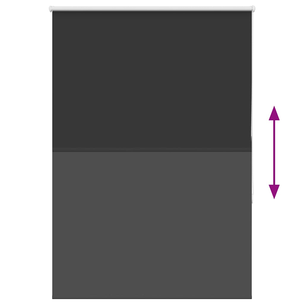 vidaXL Verdunkelungsrollo Schwarz 100x175cm Stoffbreite 95,7 cm