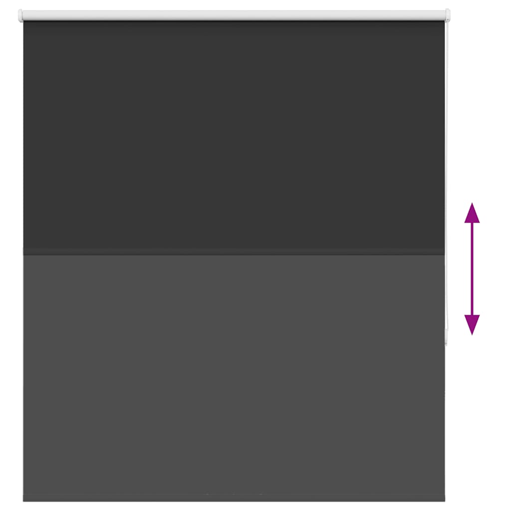 vidaXL Verdunkelungsrollo Schwarz 125x175 cm Stoffbreite 121,6 cm
