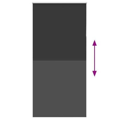 vidaXL Verdunkelungsrollo Schwarz 90x210 cm Stoffbreite 85,7 cm