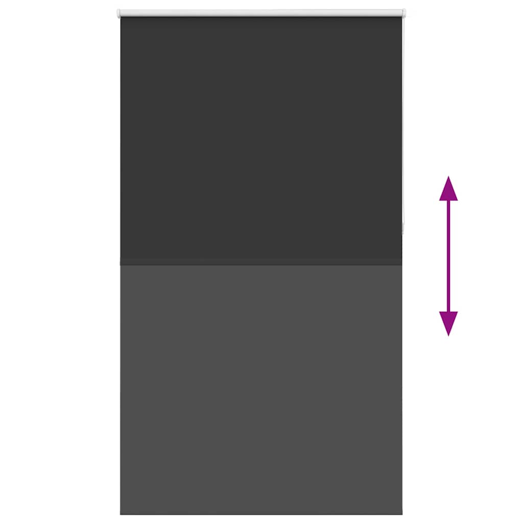 vidaXL Verdunkelungsrollo Schwarz 130x210 cm Stoffbreite 126,6 cm