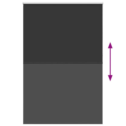 vidaXL Verdunkelungsrollo Schwarz 155x210 cm Stoffbreite 151,6 cm