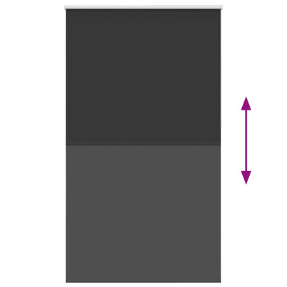 vidaXL Verdunkelungsrollo Schwarz 140x230 cm Stoffbreite 136,6 cm