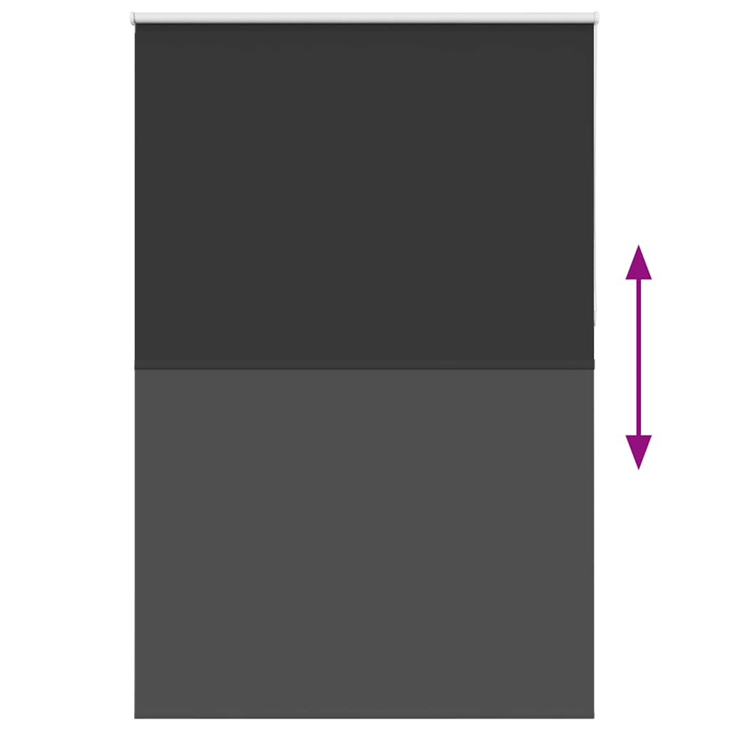 vidaXL Verdunkelungsrollo Schwarz 145x230 cm Stoffbreite 141,6 cm