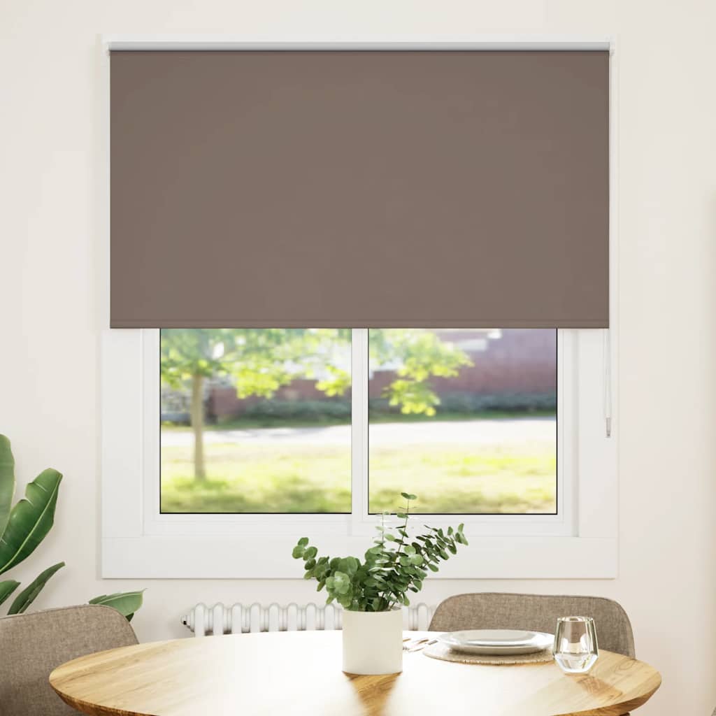 vidaXL Store occultant marron café 125x130 cm Largeur du tissu 121,6 cm