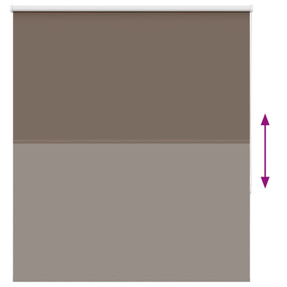 vidaXL Store occultant marron café 125x150 cm Largeur du tissu 121,6 cm