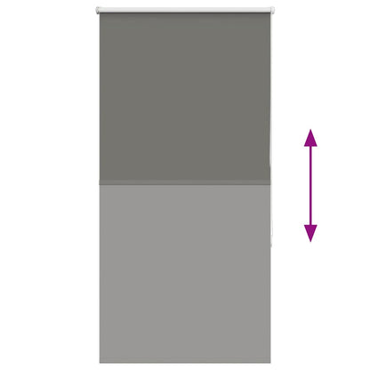 vidaXL Store occultant gris 80x130 cm Largeur du tissu 75,7 cm Polyester