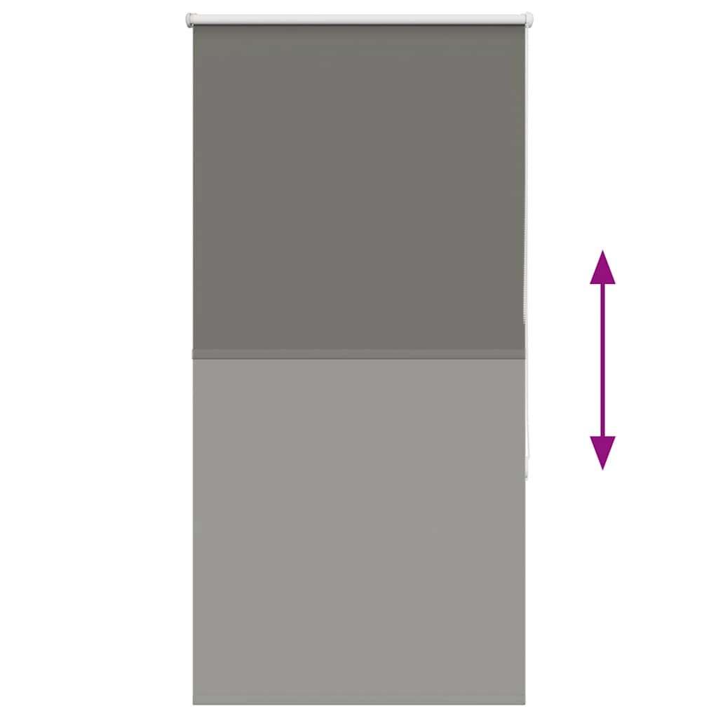 vidaXL Verdunkelungsrollo Grau 85x130 cm Stoffbreite 80,7 cm Polyester