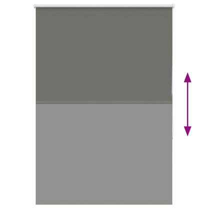vidaXL Verdunkelungsrollo Grau 110x130cm Stoffbreite 105,7cm Polyester