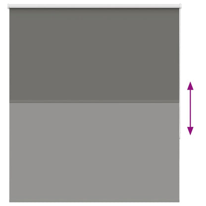 vidaXL Verdunkelungsrollo Grau 125x130cm Stoffbreite 121,6cm Polyester