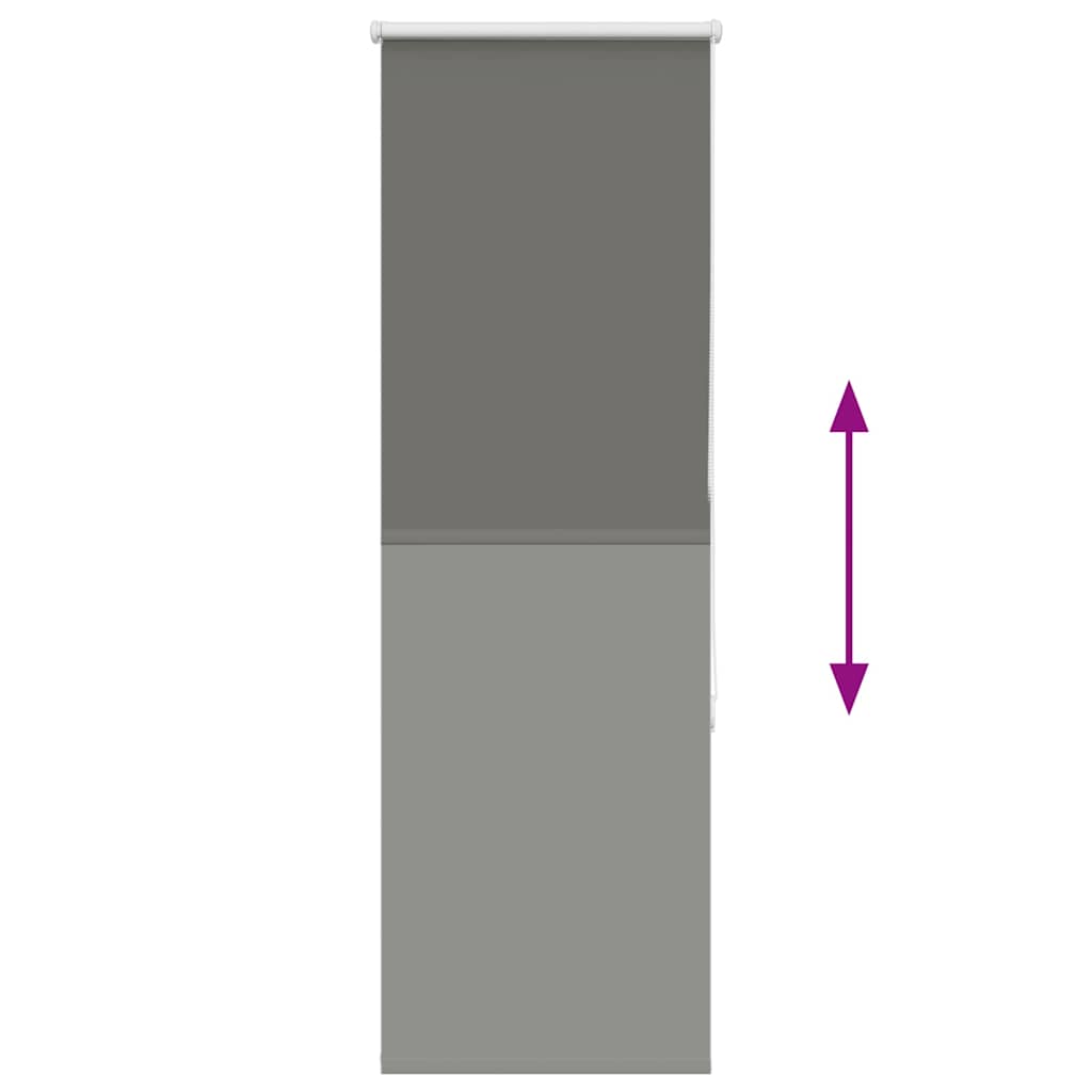 vidaXL Verdunkelungsrollo Grau 45x150 cm Stoffbreite 40,7 cm Polyester