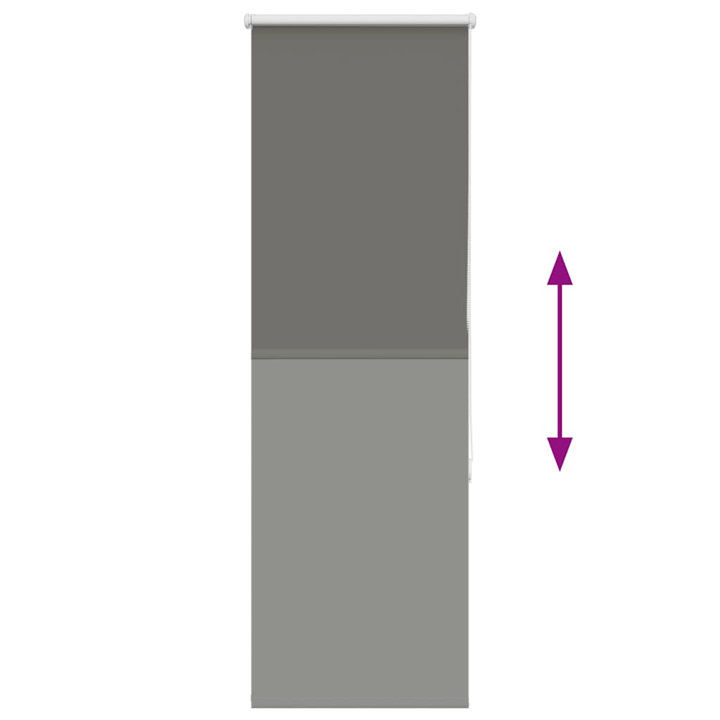vidaXL Verdunkelungsrollo Grau 50x150 cm Stoffbreite 45,7 cm Polyester