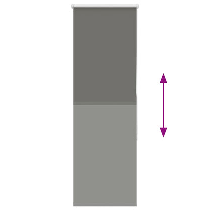 vidaXL Verdunkelungsrollo Grau 50x150 cm Stoffbreite 45,7 cm Polyester
