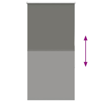 vidaXL Verdunkelungsrollo Grau 65x150 cm Stoffbreite 60,7 cm Polyester