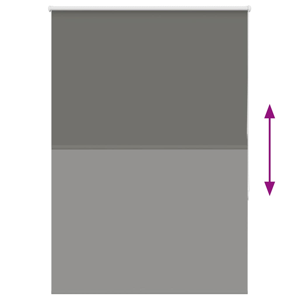 vidaXL Verdunkelungsrollo Grau 110x150cm Stoffbreite 105,7cm Polyester