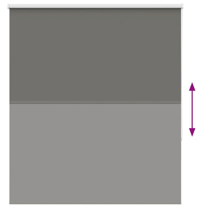vidaXL Verdunkelungsrollo Grau 130x150cm Stoffbreite 126,6cm Polyester