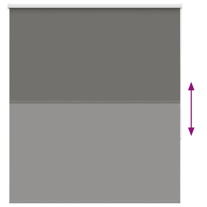 vidaXL Verdunkelungsrollo Grau 140x150cm Stoffbreite 136,6cm Polyester
