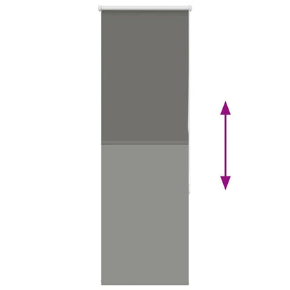 vidaXL Verdunkelungsrollo Grau 45x175 cm Stoffbreite 40,7 cm Polyester
