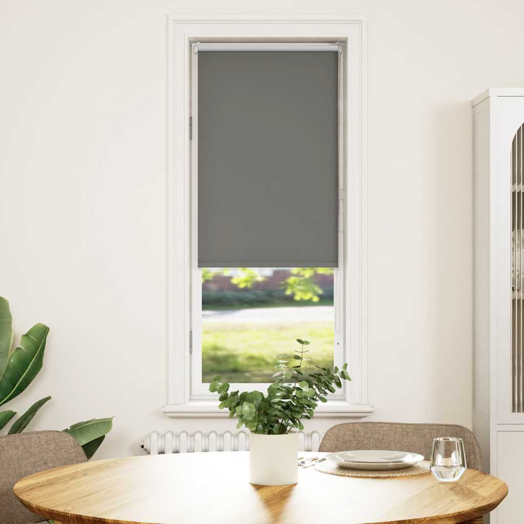 vidaXL Verdunkelungsrollo Grau 45x175 cm Stoffbreite 40,7 cm Polyester