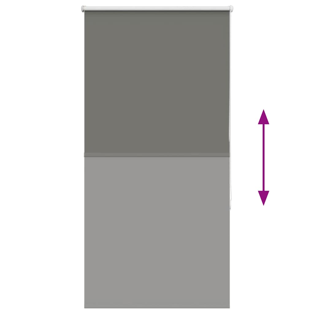 vidaXL Verdunkelungsrollo Grau 80x175 cm Stoffbreite 75,7 cm Polyester