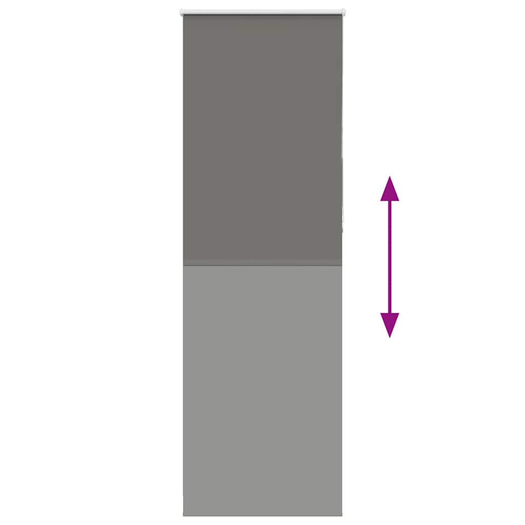 vidaXL Verdunkelungsrollo Grau 65x210 cm Stoffbreite 60,7 cm Polyester