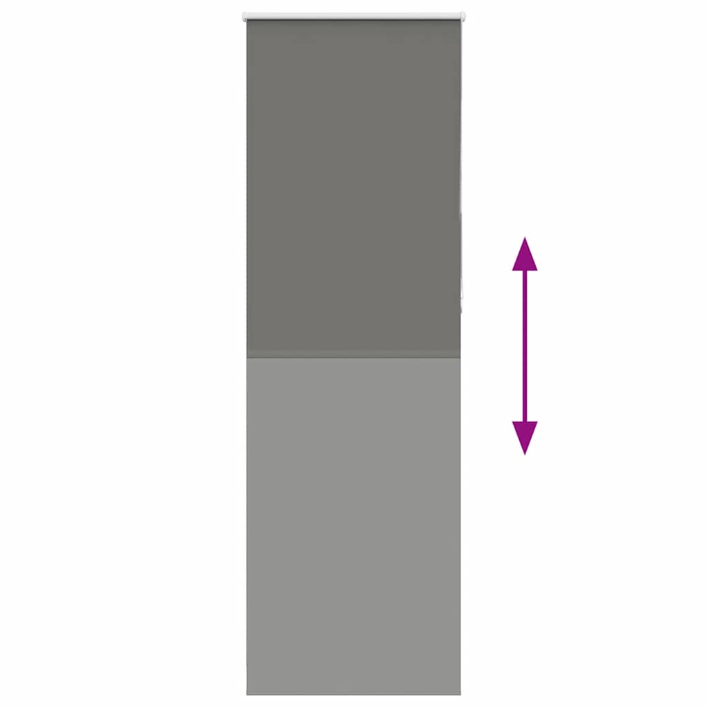 vidaXL Verdunkelungsrollo Grau 70x210 cm Stoffbreite 65,7 cm Polyester