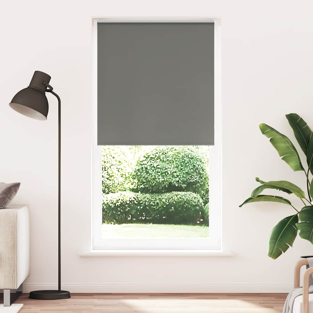 vidaXL Verdunkelungsrollo Grau 110x210cm Stoffbreite 105,7cm Polyester