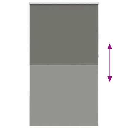 vidaXL Verdunkelungsrollo Grau 120x210cm Stoffbreite 116,6cm Polyester