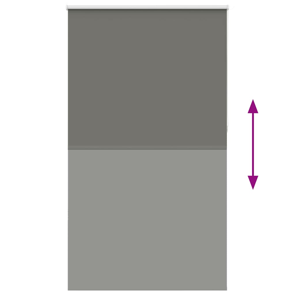 vidaXL Verdunkelungsrollo Grau 140x210cm Stoffbreite 136,6cm Polyester