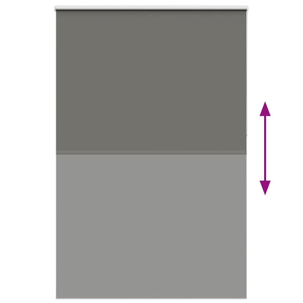 vidaXL Verdunkelungsrollo Grau 145x210cm Stoffbreite 141,6cm Polyester