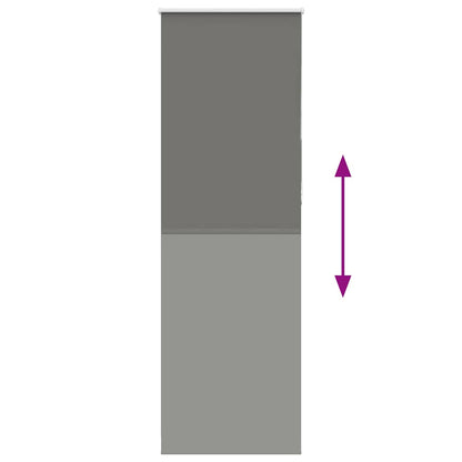 vidaXL Verdunkelungsrollo Grau 70x230 cm Stoffbreite 65,7 cm Polyester