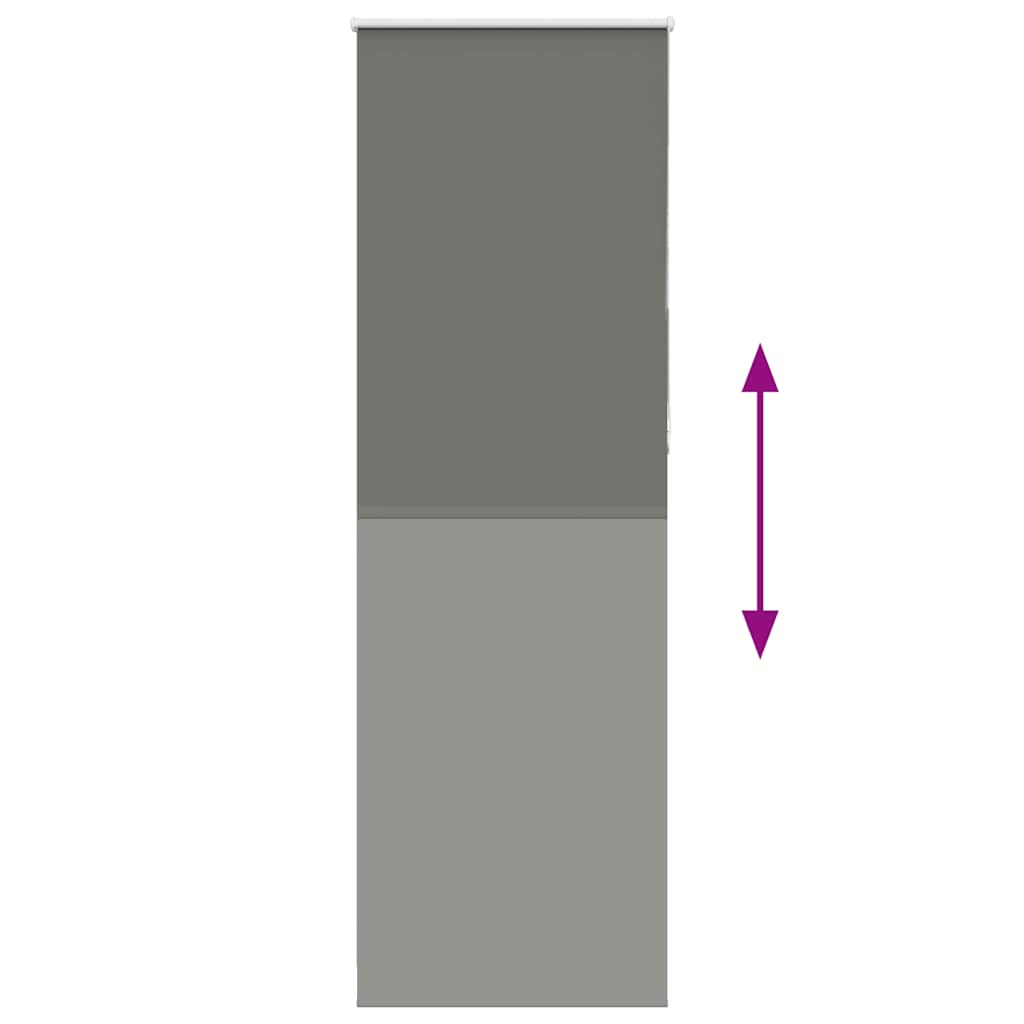 vidaXL Verdunkelungsrollo Grau 80x230 cm Stoffbreite 75,7 cm Polyester