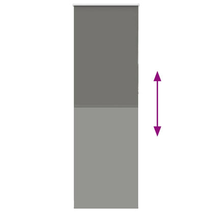 vidaXL Verdunkelungsrollo Grau 80x230 cm Stoffbreite 75,7 cm Polyester