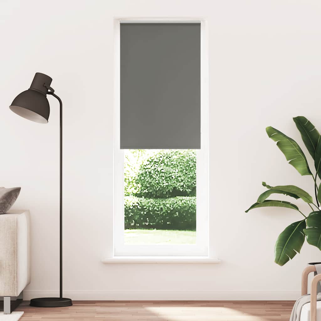 vidaXL Store occultant gris 85x230 cm largeur du tissu 80,7 cm polyester