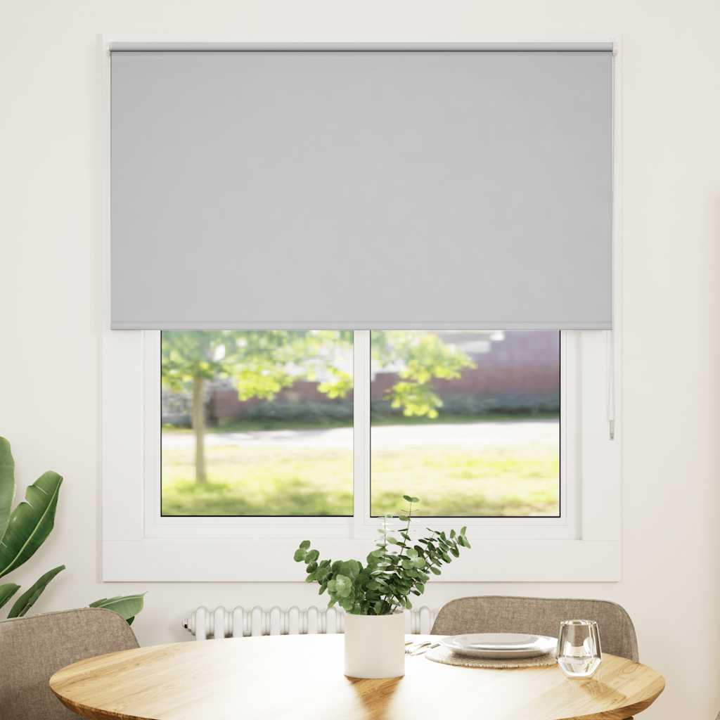 vidaXL Verdunkelungsrollo Hellgrau 125x130cm Stoffbreite 121,6cm