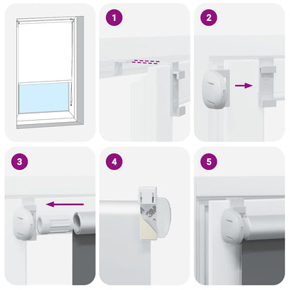 vidaXL Verdunkelungsrollo Hellgrau 65x150 cm Stoffbreite 60,7 cm