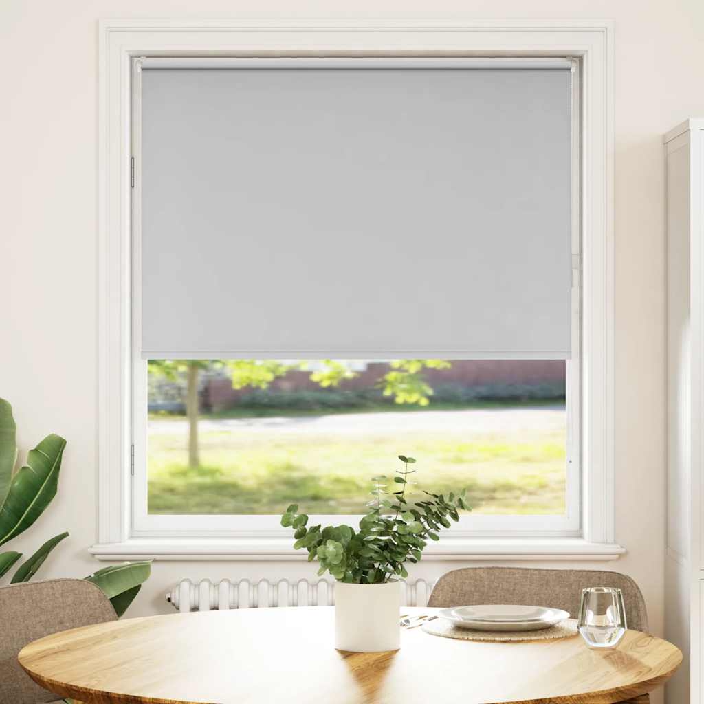 vidaXL Verdunkelungsrollo Hellgrau 90x150 cm Stoffbreite 85,7 cm
