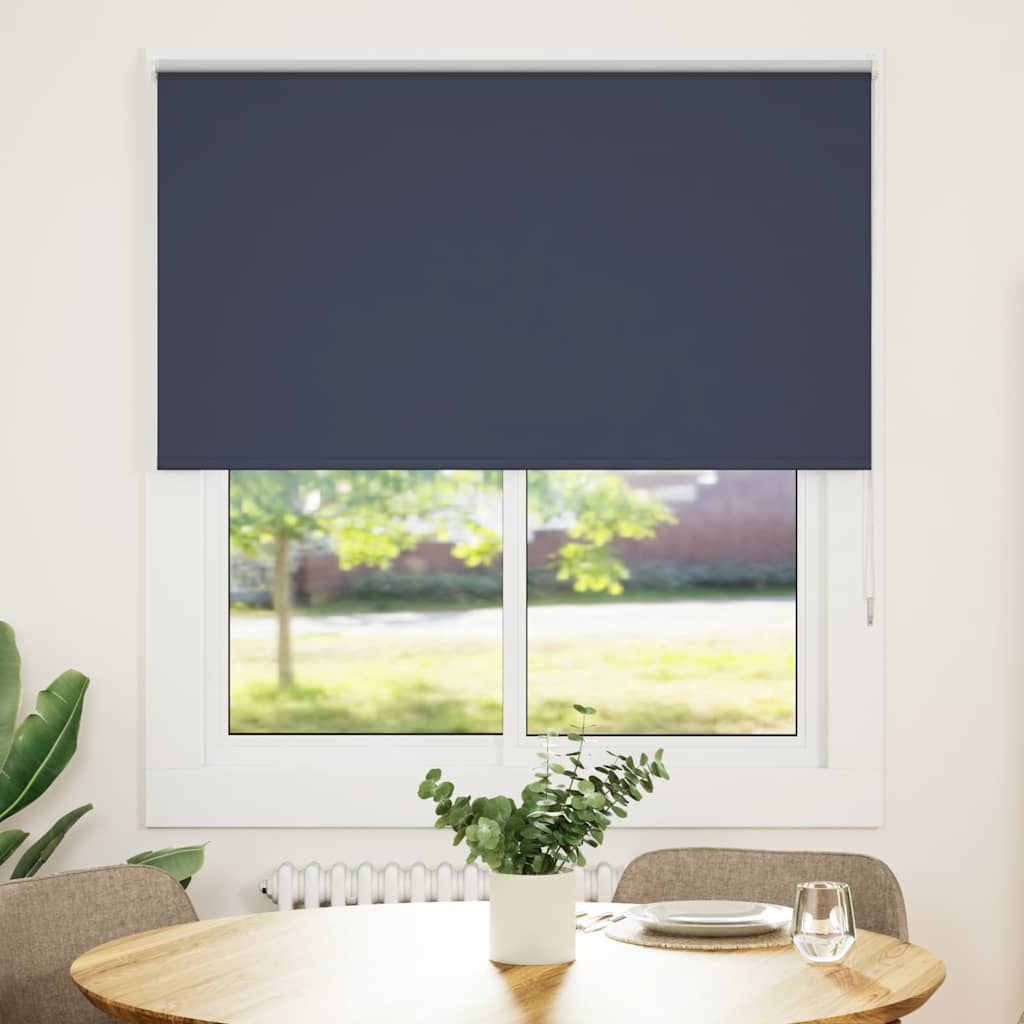 vidaXL Verdunkelungsrollo Marineblau 125x175 cm Stoffbreite 121,6 cm