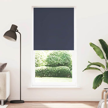 vidaXL Verdunkelungsrollo Marineblau 110x210 cm Stoffbreite 105,7 cm
