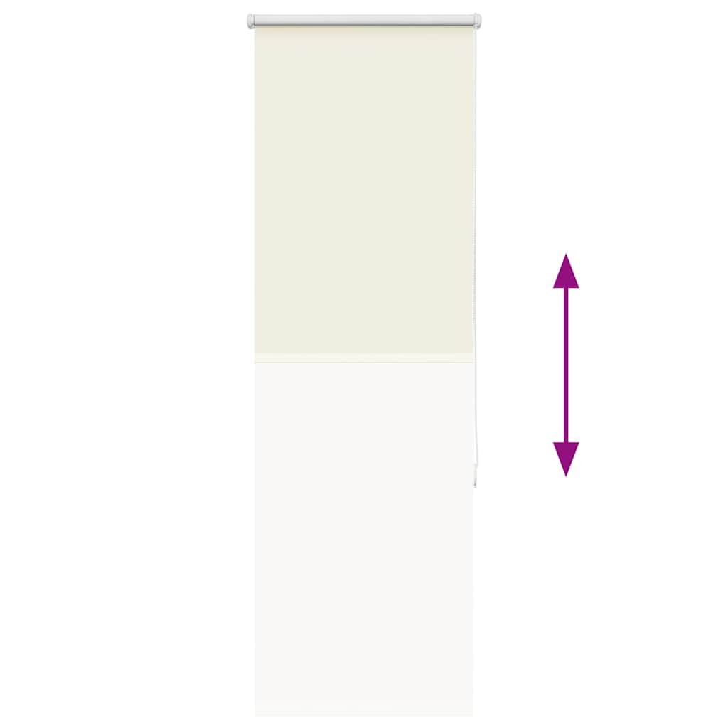 vidaXL Verdunkelungsrollo Cremeweiß 40x130cm Stoffbreite 35,7 cm