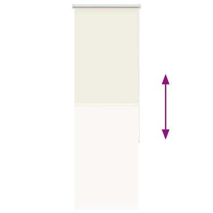 vidaXL Verdunkelungsrollo Cremeweiß 50x130cm Stoffbreite 45,7 cm
