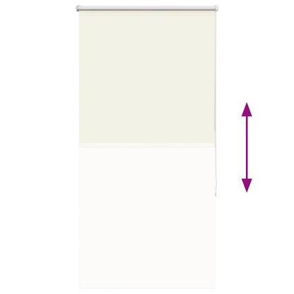 vidaXL Verdunkelungsrollo Cremeweiß 85x130cm Stoffbreite 80,7 cm