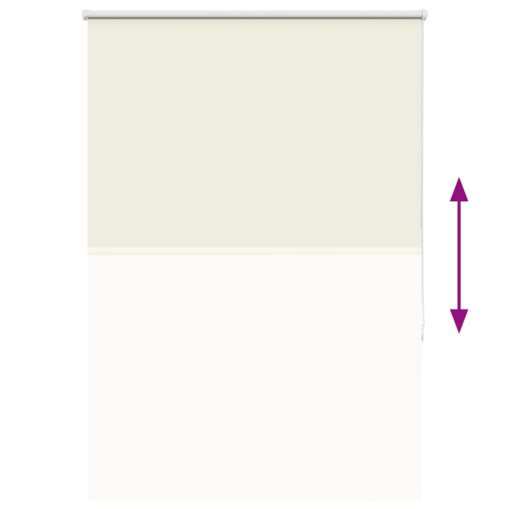 vidaXL Verdunkelungsrollo Cremeweiß 100x130cm Stoffbreite 95,7cm