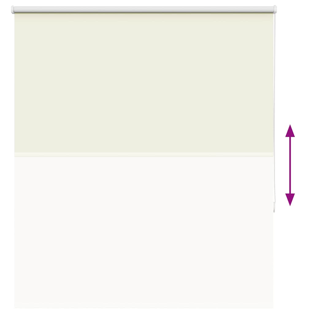 vidaXL Verdunkelungsrollo Cremeweiß 120x130cm Stoffbreite 116,6cm