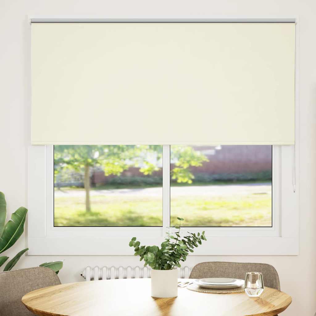 vidaXL Verdunkelungsrollo Cremeweiß 150x130cm Stoffbreite 146,6cm