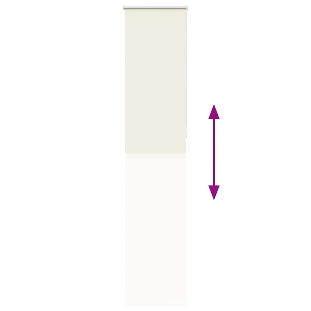 vidaXL Verdunkelungsrollo Cremeweiß 40x210cm Stoffbreite 35,7 cm