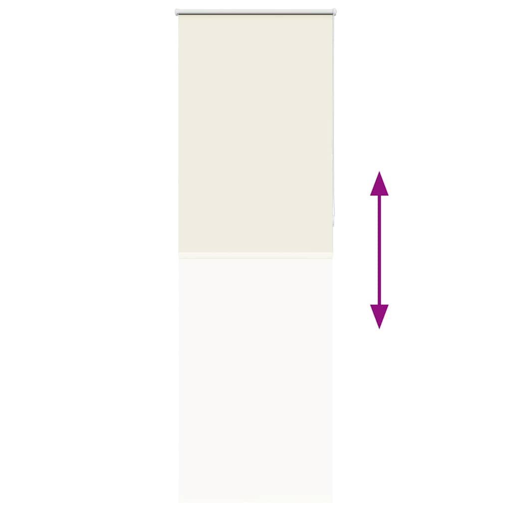vidaXL Verdunkelungsrollo Cremeweiß 75x210cm Stoffbreite 70,7 cm