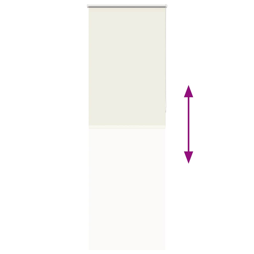 vidaXL Verdunkelungsrollo Cremeweiß 85x210cm Stoffbreite 80,7 cm