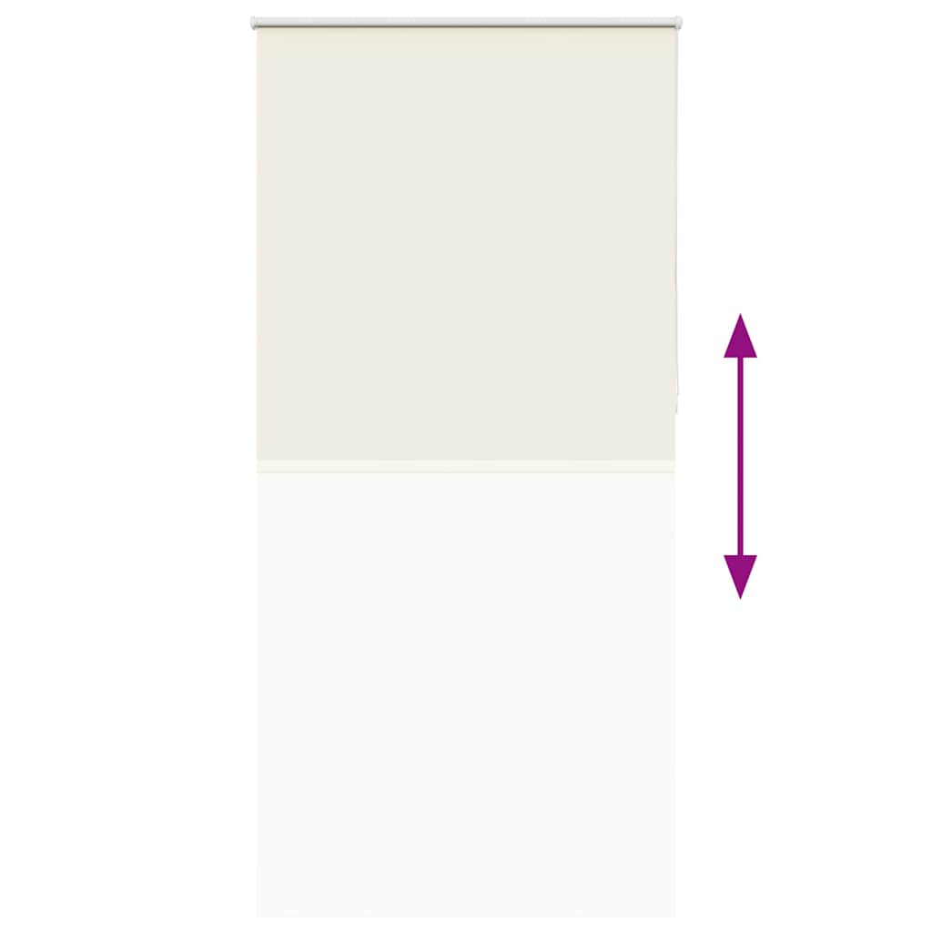 vidaXL Verdunkelungsrollo Cremeweiß 105x210cm Stoffbreite 100,7cm